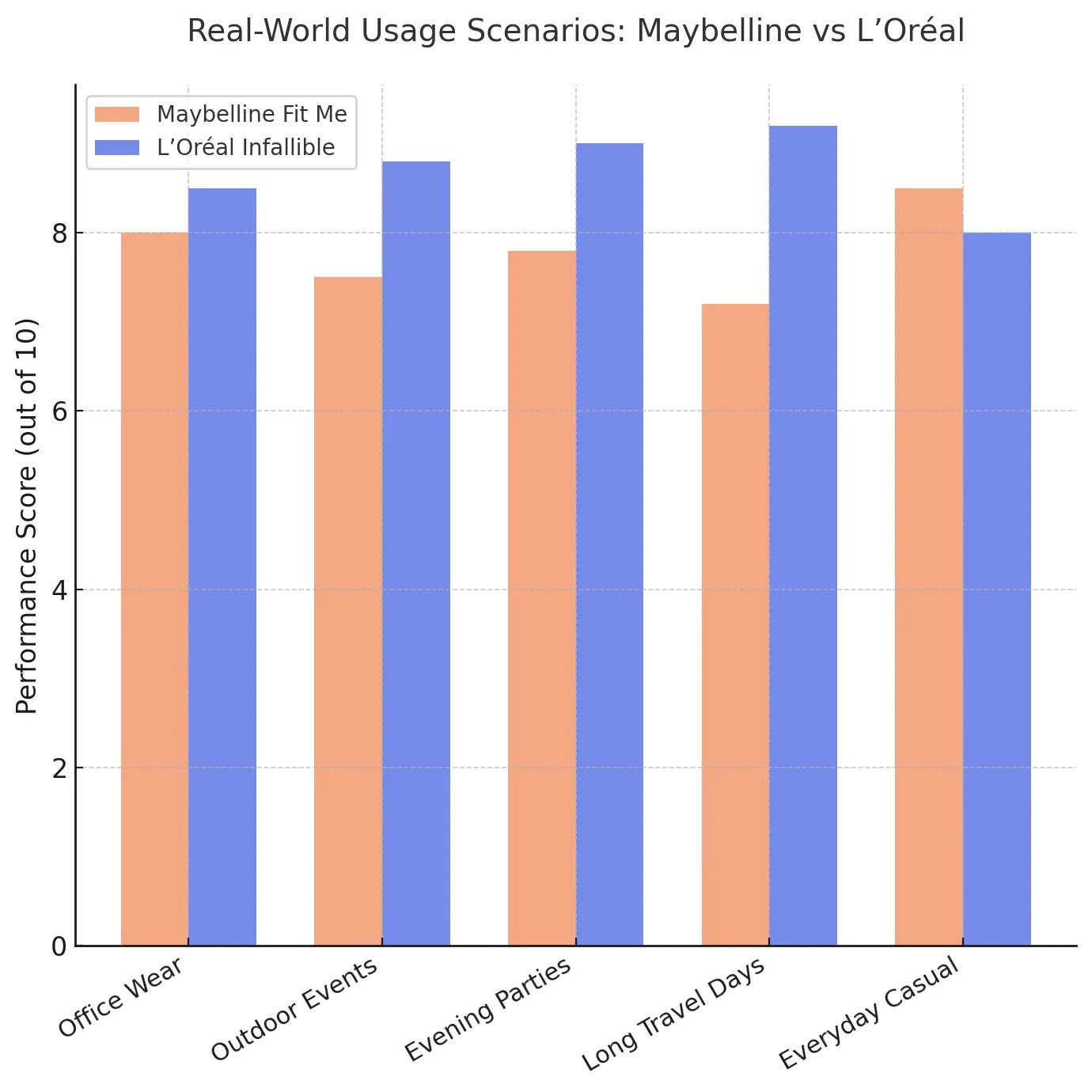 Long-lasting foundation: Real-World Usage Scenarios