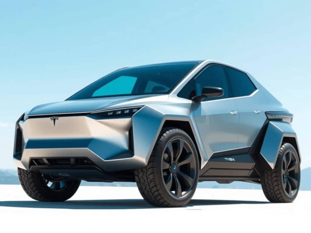 Tesla cybertruck stylish design