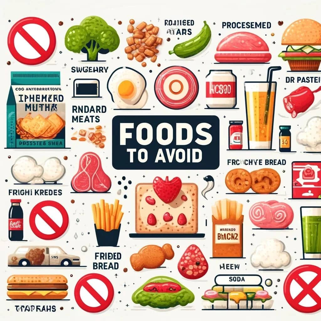image showing Foods to Avoid - anti-inflammatory diet foods