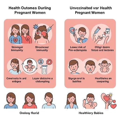 Comparison of Flu Outcomes in Vaccinated vs. Unvaccinated Pregnant mothers